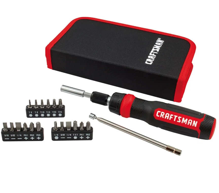 CRAFTSMAN Ratcheting Screwdriver, Multibit Set, 26-Piece (CMHT68001)